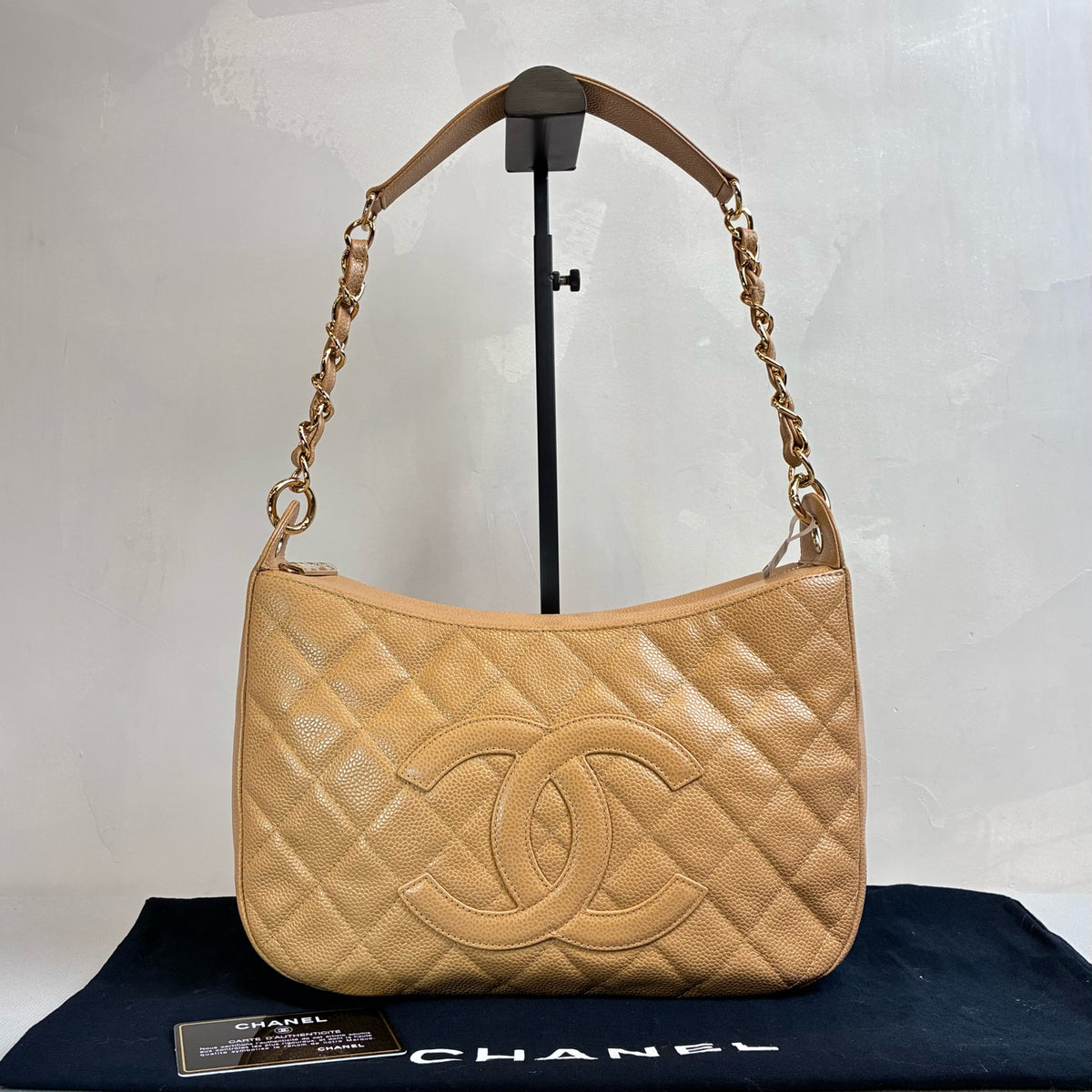 Chanel Hobo 99 New 10 Opening Jennie Style, Size 27×18: Identity Card Original Condition