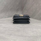 Chanel Vertical Leboy Black Gold Grained Calfskin