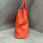 Chanel Cerf Tote, Red Litchi Calfskin, Size 27