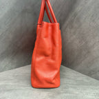 Chanel Cerf Tote, Red Litchi Calfskin, Size 27