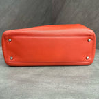 Chanel Cerf Tote, Red Litchi Calfskin, Size 27