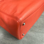 Chanel Cerf Tote, Red Litchi Calfskin, Size 27