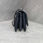 Chanel CF Black and White Color-block Silver-tone Chain Bag 21K