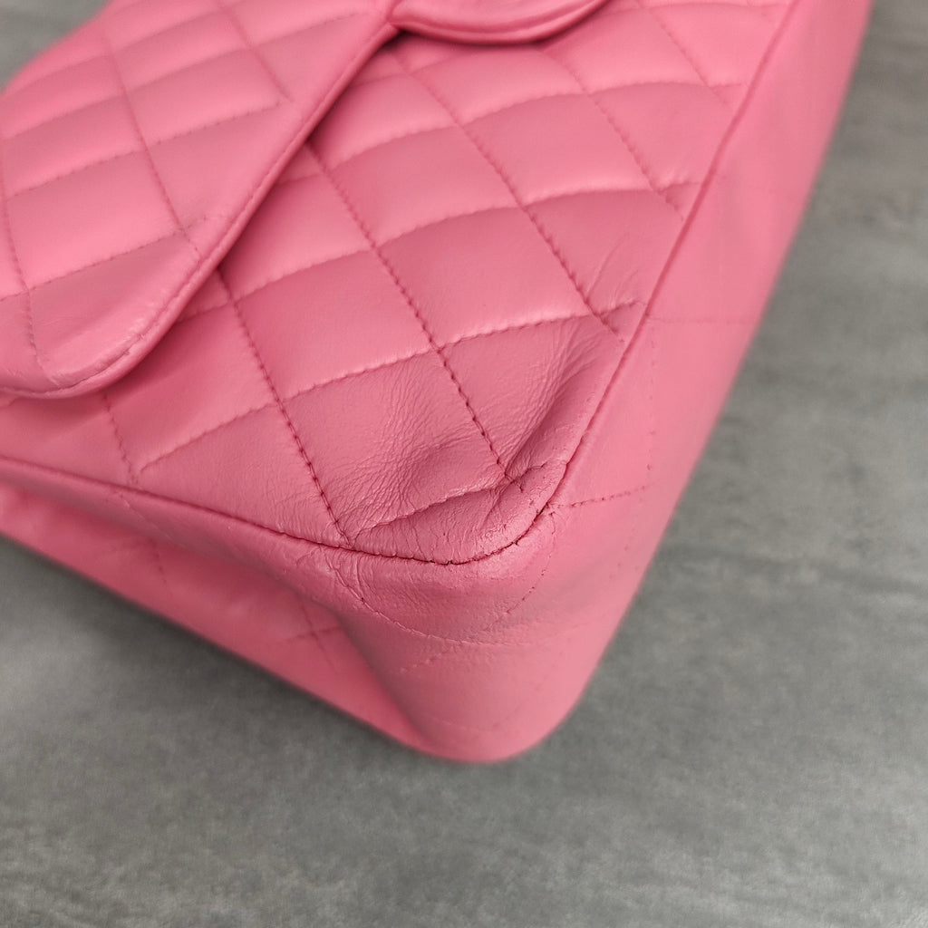 Chanel CF Pink Silver Lambskin Chain Bag