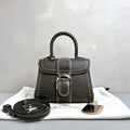 Delvaux Brillant 99 Jungle Green Exterior Stitching Calfskin Leather Silver Hardware Shoulder Bag, Official Price 5580