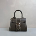 Delvaux Brillant 99 Jungle Green Exterior Stitching Calfskin Leather Silver Hardware Shoulder Bag, Official Price 5580