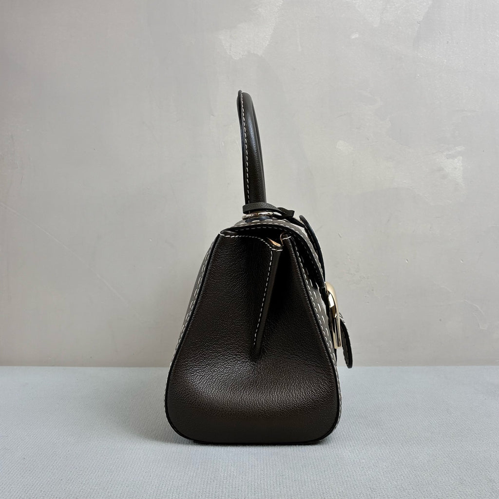 Delvaux Brillant 99 Jungle Green Exterior Stitching Calfskin Leather Silver Hardware Shoulder Bag, Official Price 5580