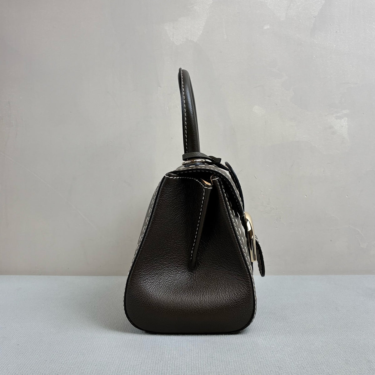 Delvaux Brillant 99 Jungle Green Exterior Stitching Calfskin Leather Silver Hardware Shoulder Bag, Official Price 5580