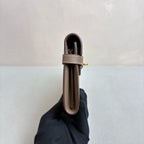 Hermes Elephant Gray Kelly Long Wallet in Epsom with Gold Hardware
