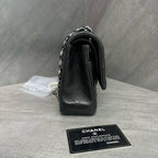 Chanel CF Black Lambskin Silver Hardware Chain Bag