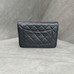 Chanel Black Gold Caviar WOC Chain Shoulder Crossbody Bag