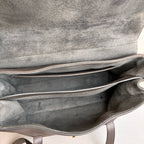 Celine Soft 16 Gray Grained Calfskin Gold Hardware