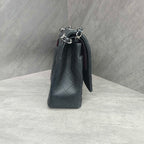 Chanel CF maxi black silver lambskin chain bag