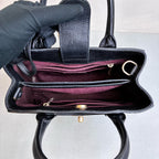Chanel Black Gold Leather Messenger Document Bag Handbag Tote Crossbody