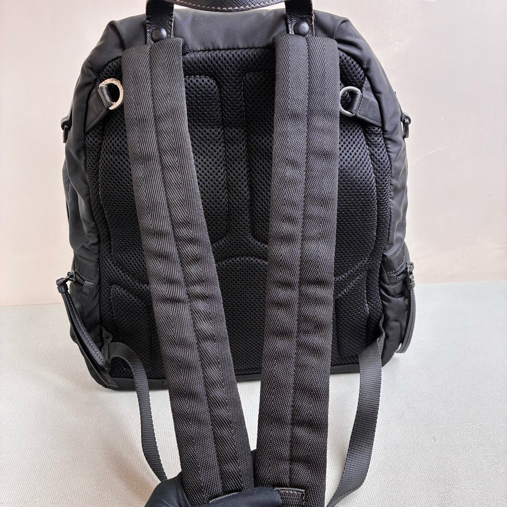 Prada Runway Flame Backpack Black Nylon