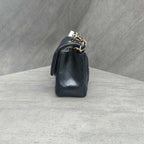CHANEL Classic Flap Card Holder Mini Black Lambskin Gold Hardware Chain Bag 23 Series