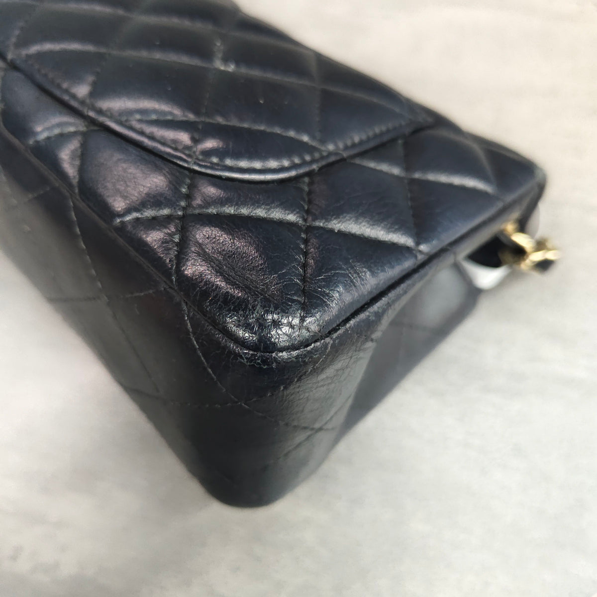 CHANEL Classic Flap Card Holder Mini Black Lambskin Gold Hardware Chain Bag 23 Series