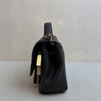 Chanel Black Caviar Leather Messenger Bag with Gold Hardware