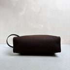 Hermes Herbag in Brown Ebony Color with Silver Hardware, D Stamp, No Lock