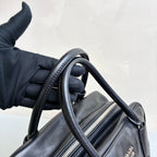 Prada Black Inside Blue Lining Small Top Handle Crossbody Bag
