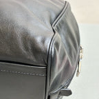 Prada Black Inside Blue Lining Small Top Handle Crossbody Bag