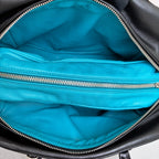 Prada Black Inside Blue Lining Small Top Handle Crossbody Bag