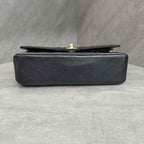 Chanel CF Black Gold Caviar Leather Chain Bag