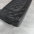 Chanel CF Black Gold Caviar Leather Chain Bag