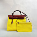 Hermes Herbag 31 Beige and Red Brown