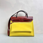 Hermes Herbag 31 Beige and Red Brown