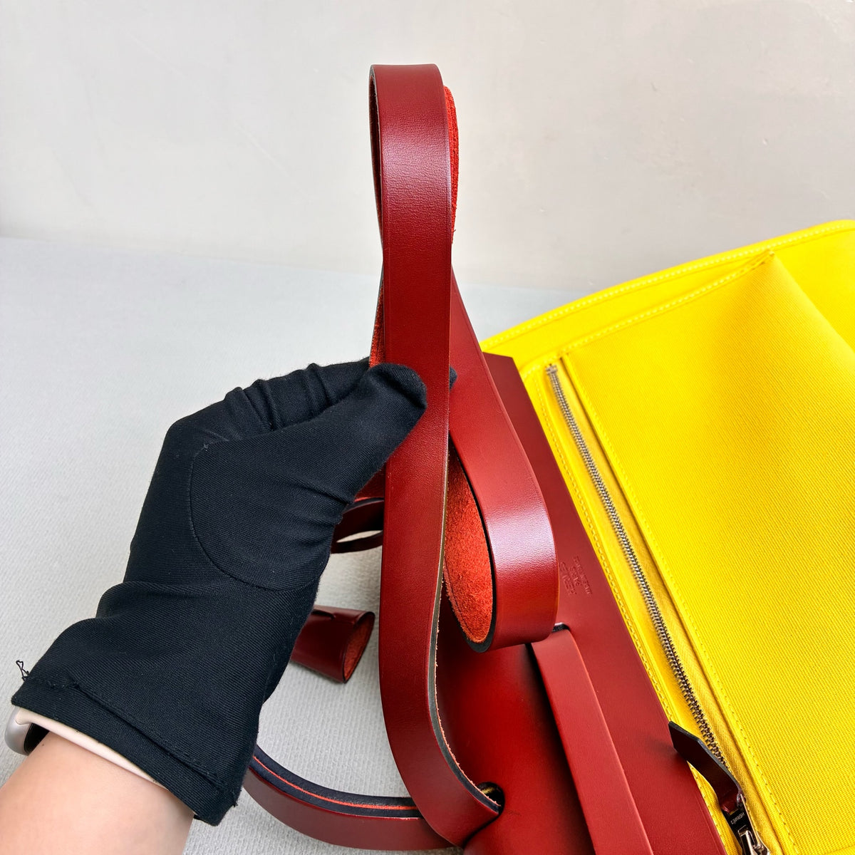 Hermes Herbag 31 Beige and Red Brown