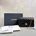 Chanel CF chip version black gold lambskin chain bag classic quilting gold logo