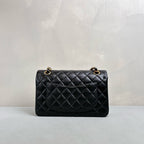 Chanel CF chip version black gold lambskin chain bag classic quilting gold logo