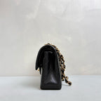 Chanel CF chip version black gold lambskin chain bag classic quilting gold logo