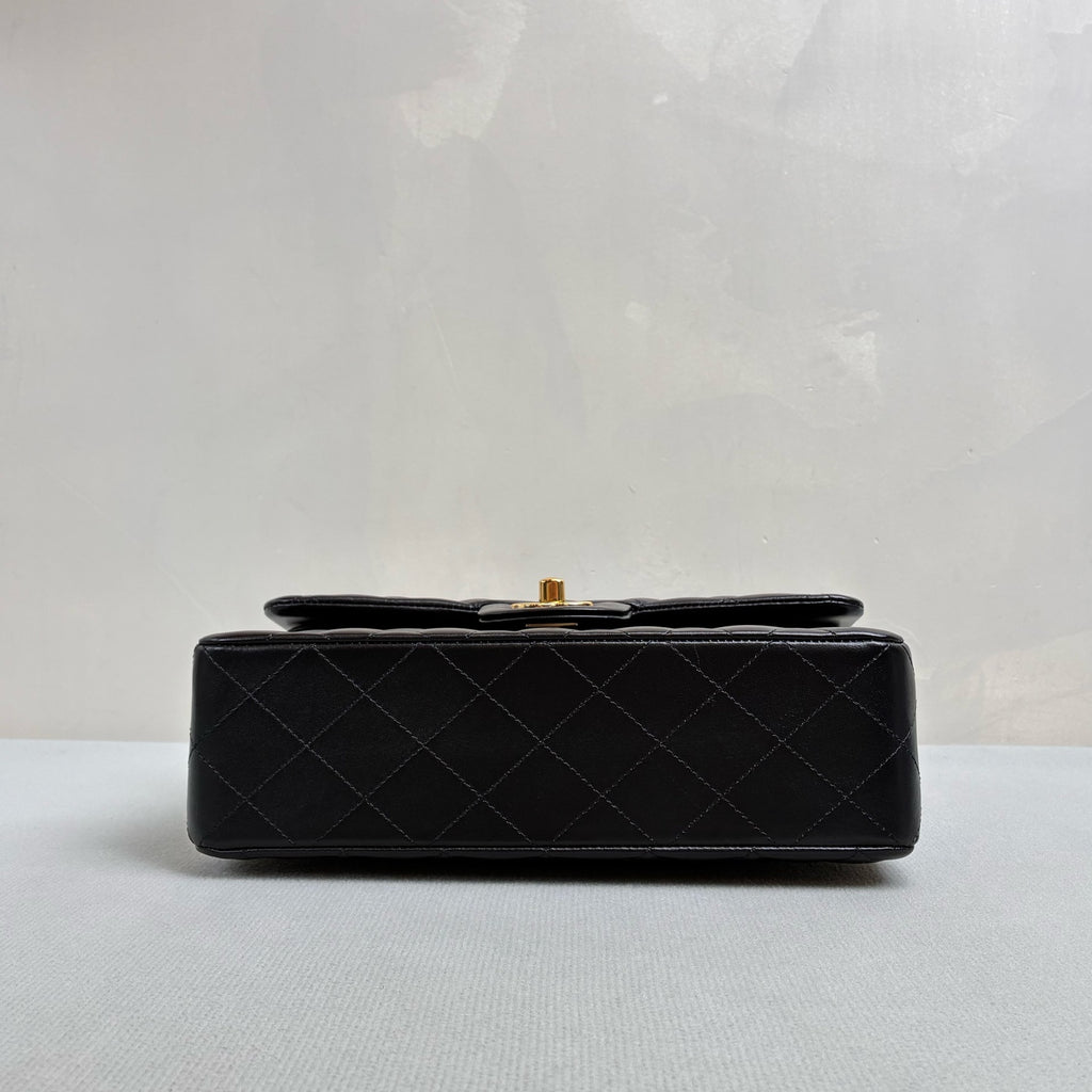 Chanel CF chip version black gold lambskin chain bag classic quilting gold logo