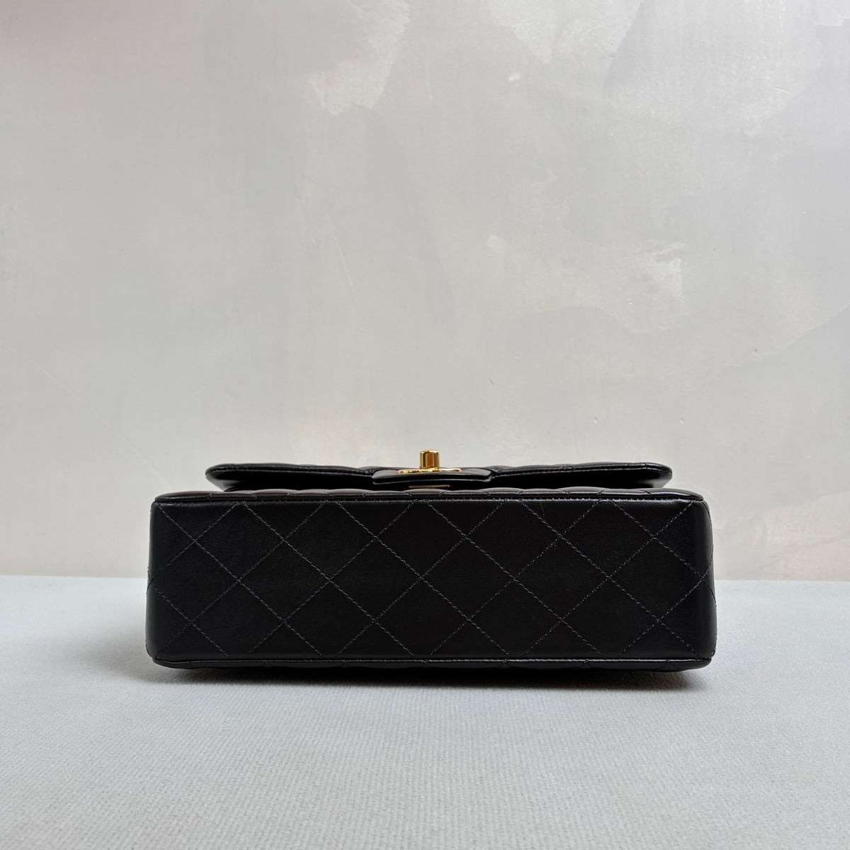 Chanel CF chip version black gold lambskin chain bag classic quilting gold logo