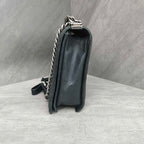 CHANEL Leboy Black Silver Calfskin 17A