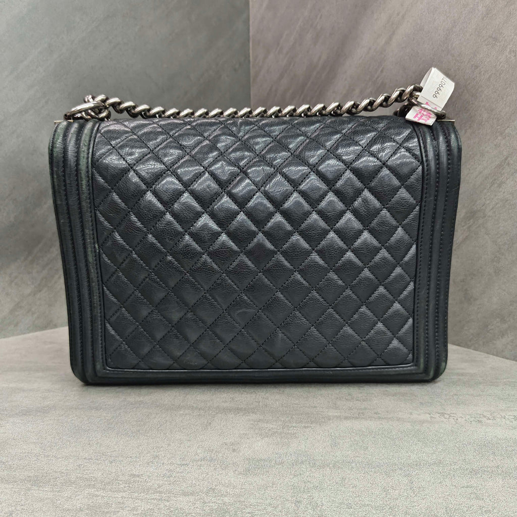 CHANEL Leboy Black Silver Calfskin 17A
