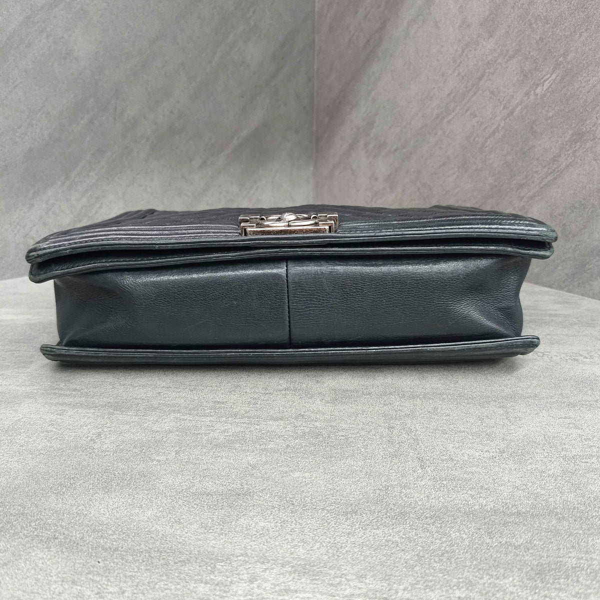 CHANEL Leboy Black Silver Calfskin 17A