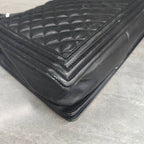 CHANEL Leboy Black Silver Calfskin 17A