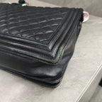CHANEL Leboy Black Silver Calfskin 17A