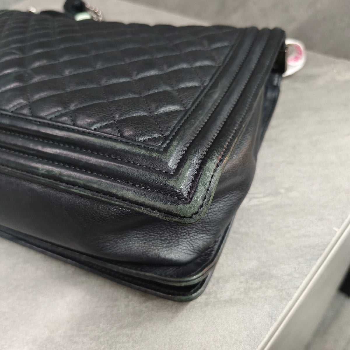 CHANEL Leboy Black Silver Calfskin 17A