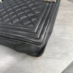 CHANEL Leboy Black Silver Calfskin 17A