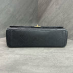 Chanel CF Black Gold Caviar Leather Chain Bag 19