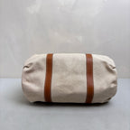 Hermes Polochon Saddle Canvas Pillow Bag