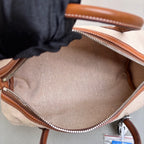 Hermes Polochon Saddle Canvas Pillow Bag