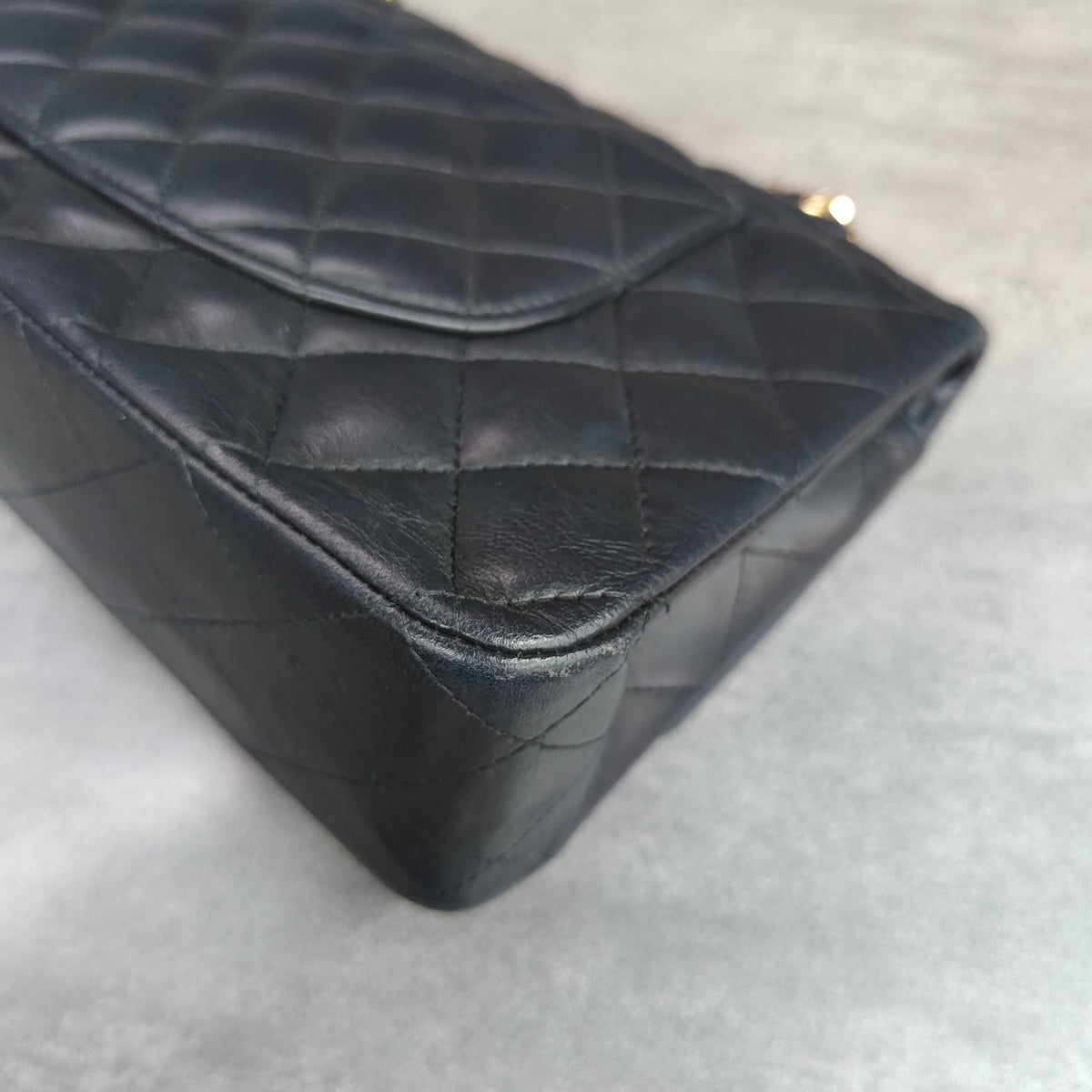 Chanel Classic Flap Black Gold Lambskin Chain Bag with Card, In Stock at Great Price
