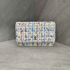 Chanel Limited Edition Pink-Blue Tweed WOC Chain Bag