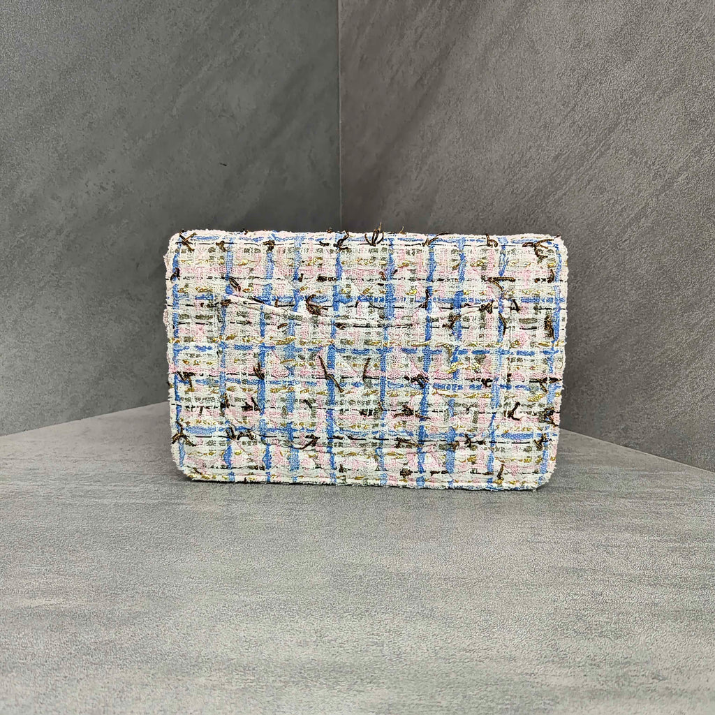 Chanel Limited Edition Pink-Blue Tweed WOC Chain Bag
