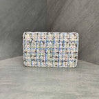 Chanel Limited Edition Pink-Blue Tweed WOC Chain Bag